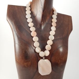 PINK QUARTZITE Gemstone Artisan Made Necklace